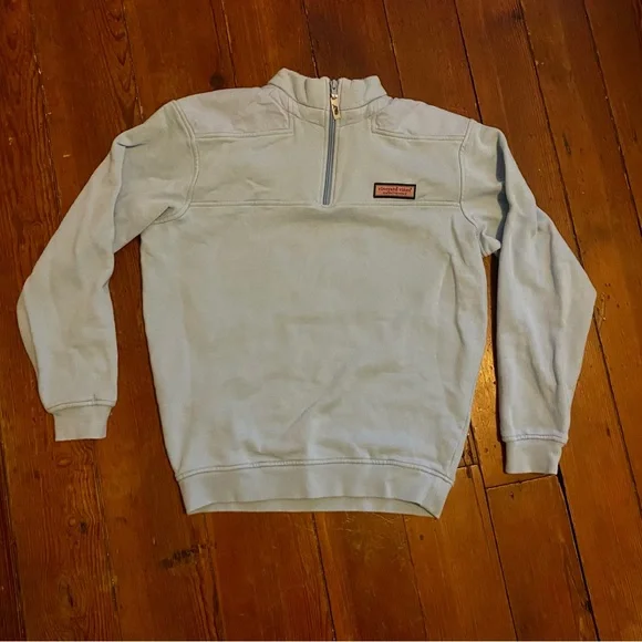 Vineyard Vines Men’s XS Quarter-Zip Pullover Sweatshirt Light Blue - Picture 2 of 8